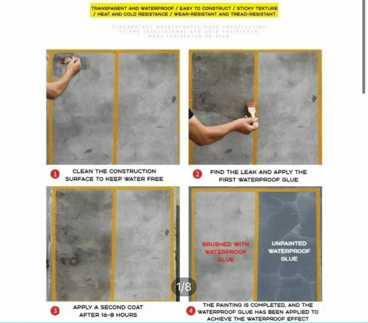 Waterproof Transparent Crack Seal Glue 300g with brush Leaking Sealant Window Crack Transparent Sealant Roof Sealant Waterproof Gel Adhesive seal cracks agent For Surface, Cement, Marble, Wood Waterproof Transparent Crack Seal Glue 300g with brush Leaking Sealant Window Crack Transparent Sealant Roof Sealant Waterproof Gel Adhesive seal cracks agent For Surface, Cement, Marble, Wood